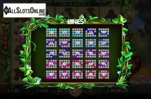 Paylines screen 2