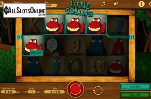 Win screen. Little Goblins from Booming Games