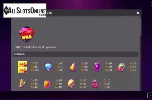 PayTable screen