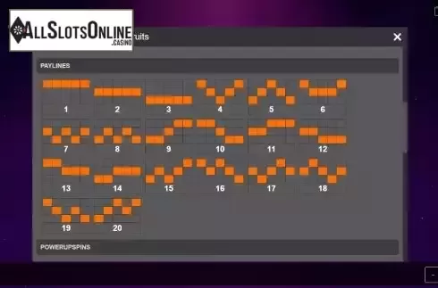 PayLines screen