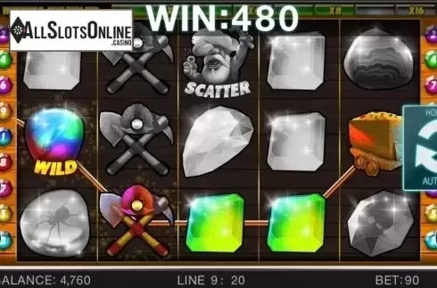 Screen 2. Lucky Miners from Spinomenal