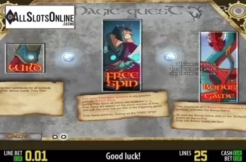 Paytable 2. Magic Quest HD from World Match