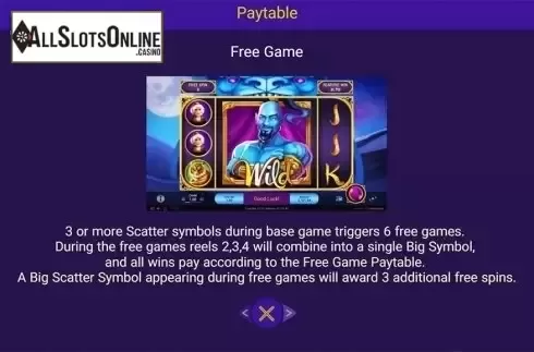 Paytable 3. Magical Lamp from Spadegaming