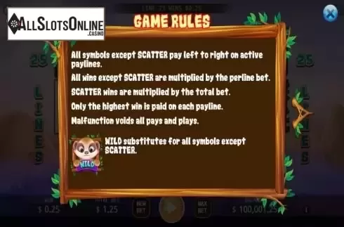 Paytable 1