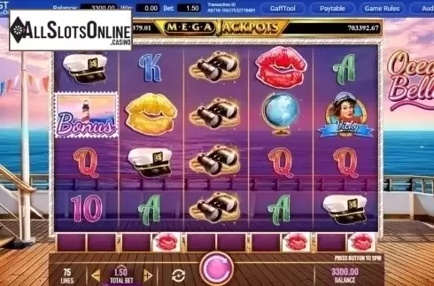 Reel Screen. Megajackpots Ocean Belles from IGT