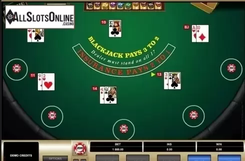 Game workflow. Multi-Hand Blackjack (Microgaming) from Microgaming