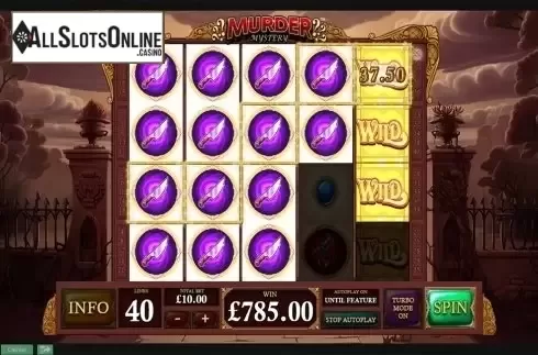 Wild win screen 2. Murder Mystery from Playtech