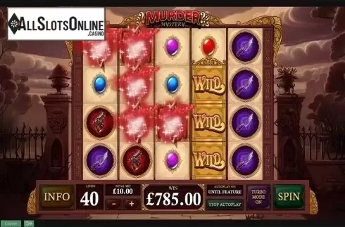Bonus game screen 1. Murder Mystery from Playtech