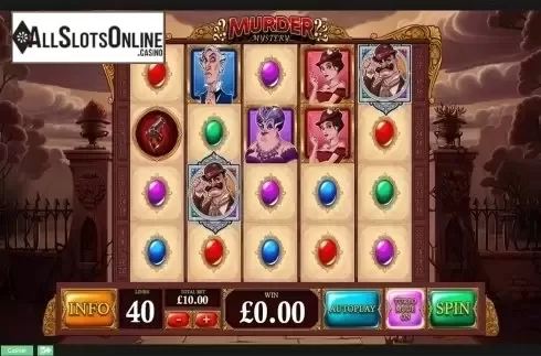 Reels screen. Murder Mystery from Playtech