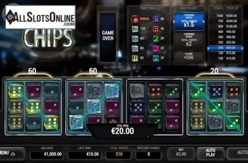 Win Screen 2. Mystery Chips from Air Dice
