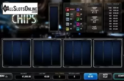 Reel Screen. Mystery Chips from Air Dice