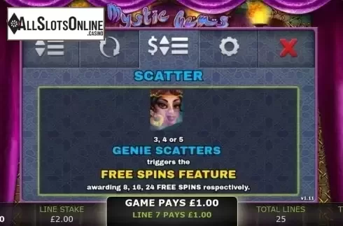 Paytable 1. Mystic Gems (GECO Gaming) from GECO Gaming