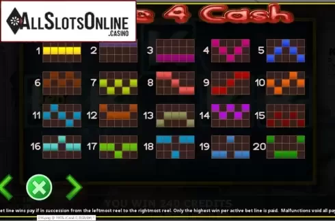 Paylines. Nurse for Cash from Fils Game