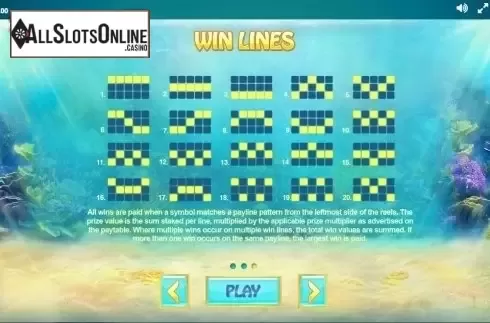 Paytable 3. Ocean Fortune (Red Tiger) from Red Tiger