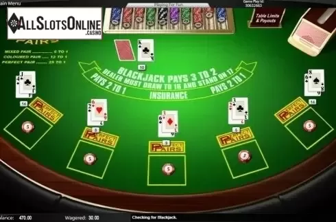Game Screen 2. Perfect Pairs Blackjack (Amaya) from Amaya