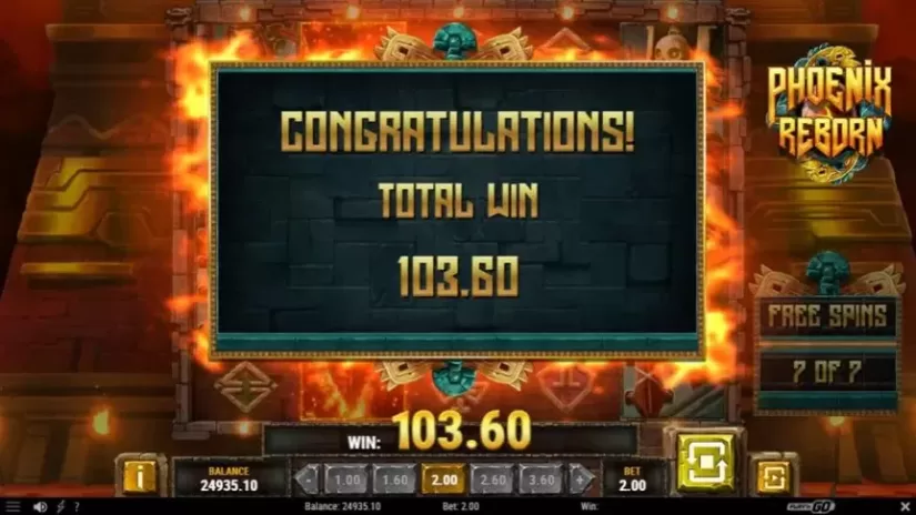 Phoenix Reborn slot screenshot 6