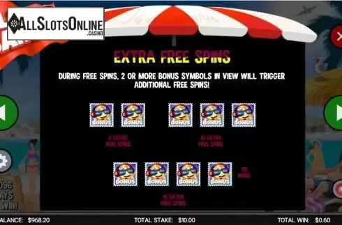 Features screen. Playa Banca from CORE Gaming