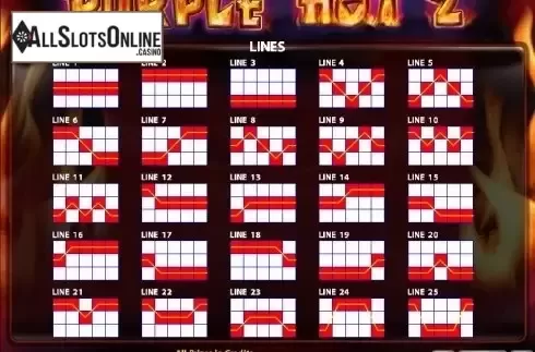 Paytable 2. Purple Hot 2 from Casino Technology