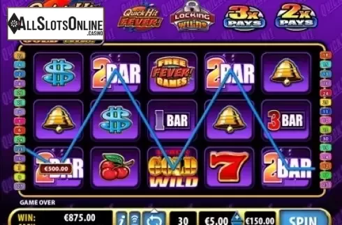 Win Screen. Quick Hit Pro Black & Gold from Bally