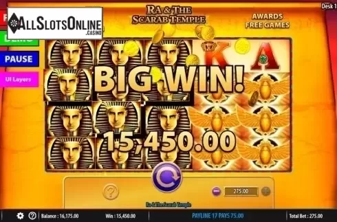 Big win. Ra & The Scarab Temple from Bally