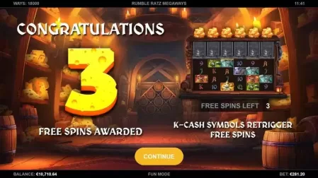 Rumble Ratz Megaways slot screenshot 3