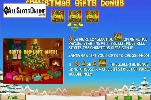 Feature Description screen. Santa Surprise (Playtech) from Playtech