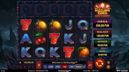 Sizzling Eggs™ slot screenshot 1