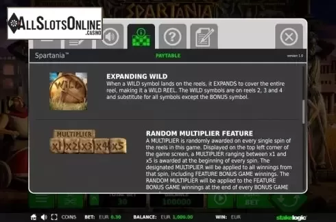 Screen3. Spartania from StakeLogic