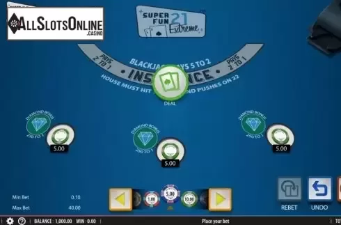 Game Screen 1. Super Fun 21 Extreme from Shuffle Master