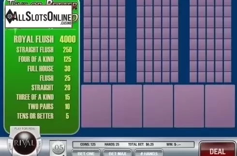 Screen3. Tens or Better (Rival Gaming) from Rival Gaming