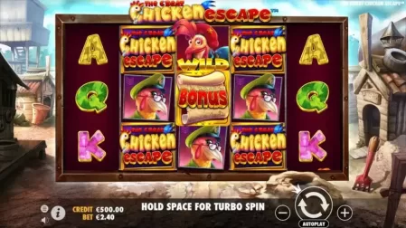 The Great Chicken Escape slot screenshot 1