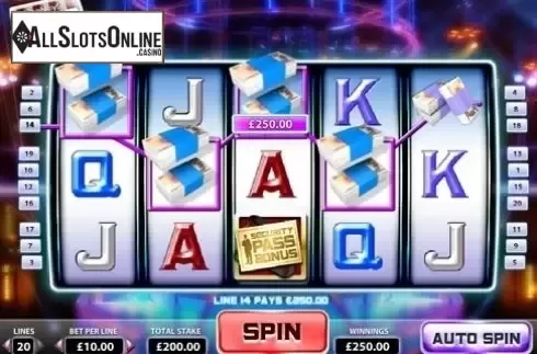 Win Screen . The Money Drop from Playtech