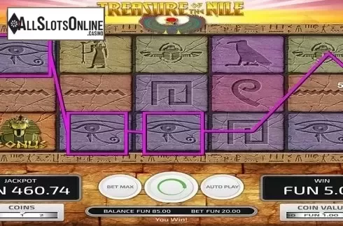 Win screen. Treasure of the Nile from Concept Gaming