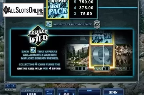 Screen3. Untamed Wolf Pack from Microgaming