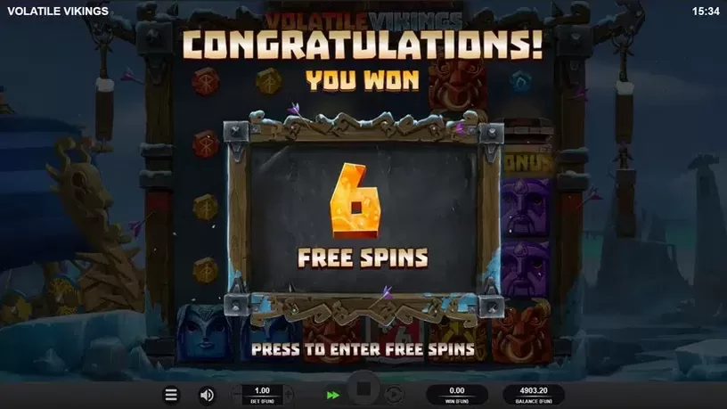 Volatile Vikings slot screenshot 4