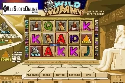Win Screen. Wild Mummy from Amaya