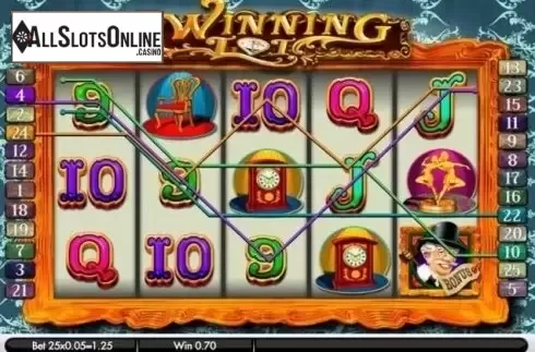 Win Screen . Winning Lot from Gamesys