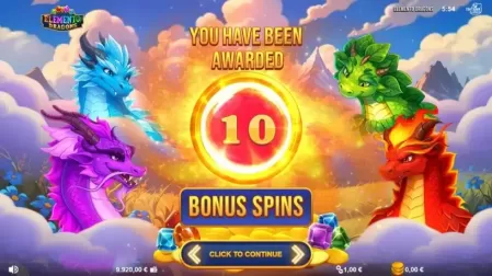 Elemento Dragons slot screenshot 3