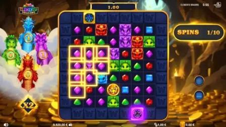 Elemento Dragons slot screenshot 4