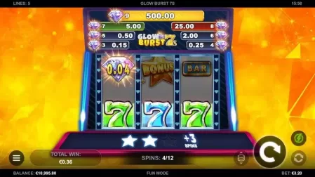 Glow Burst 7s slot screenshot 3
