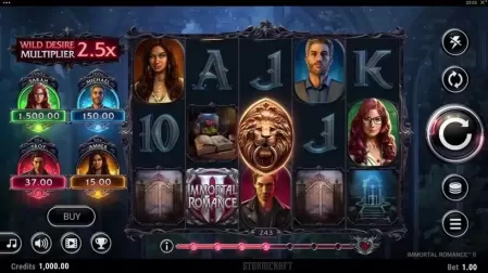 Immortal Romance 2 slot screenshot 1
