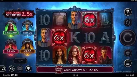 Immortal Romance 2 slot screenshot 2
