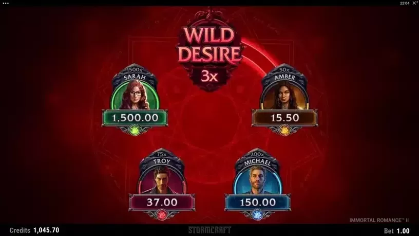 Immortal Romance 2 slot screenshot 3