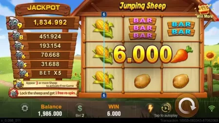 Jumping Sheep slot screenshot 4