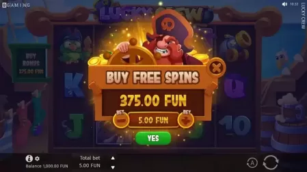 Lucky Crew slot screenshot 2