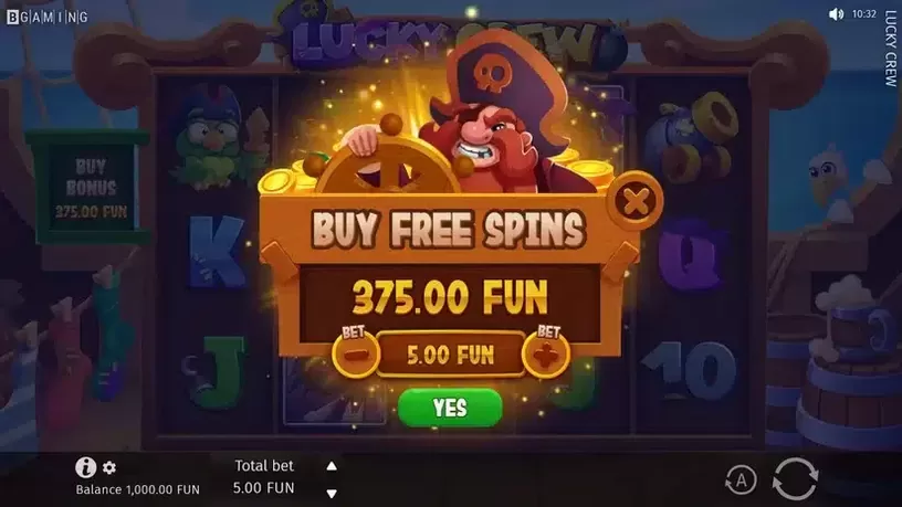 Lucky Crew slot screenshot 2