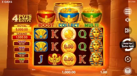 4 Pots of Egypt slot screenshot 1