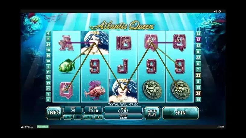 Atlantis Queen slot screenshot 2