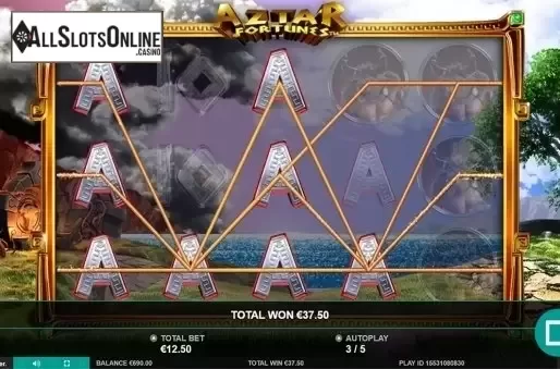 Win screen 4. Aztar Fortunes from Leander Games