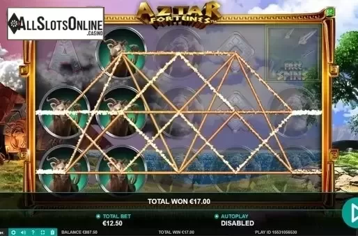 Win screen 2. Aztar Fortunes from Leander Games